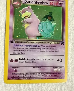 Pokemon TCG Dark Slowbro 1st Edition Rare Holo Card #12/82 Team Rocket - MP - Image 3