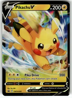 Pikachu V SWSH285 SWSH: Sword & Shield Promo Cards NM Pokemon Card TCG - Image 1