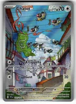Chatot 181/162 SV05: Temporal Forces NM Pokemon Card TCG - Image 1