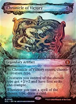 Chronicle of Victory, Showcase Foil, Lorwyn Eclipsed, Magic MTG NM 0346 Mythic - Image 1