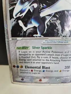 2005 Pokemon EX Unseen Forces Lugia EX Holo Foil Rare 105/115 - Heavy Damage - Image 4