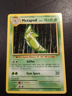 Pokemon Evolutions Metapod Uncommon Card 4/108 NM - Image 1