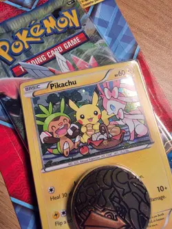 Pokemon TCG XY Breakpoint Checklane Blister Pack Pikachu XY95 Promo SWIRL 🌀 - Image 3