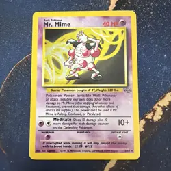 Pokemon TCG Mr. Mime Jungle 6/64 Holo Unlimited Holo Rare 🤡 👀 - Image 1
