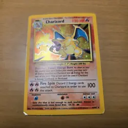 Pokemon Charizard 120 HP Base Set Holo Rare 4/102 Wizards of the Coast - Image 1