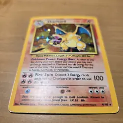 Pokemon Charizard 120 HP Base Set Holo Rare 4/102 Wizards of the Coast - Image 2