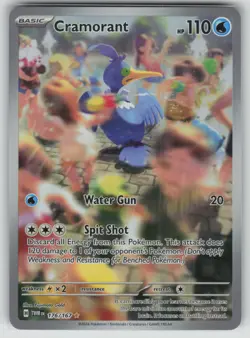 Pokemon Cramorant - Illustration Rare Holo SV06: Twilight Masquerade 176/167 NM - Image 1