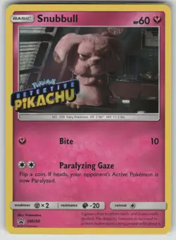 Pokemon Snubbull - (Detective Pikachu Stamped) Promo SM Promos SM200 NM - Image 1
