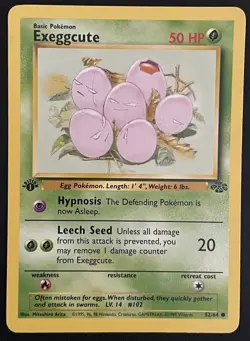 EXEGGCUTE 1999 Pokemon Jungle Base Set 1st EDITION Common POKEMON 52/64 - Image 1