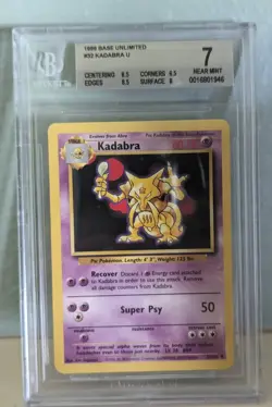 Vintage Pokemon TCG Kadabra Base Set 32/102 - BGS 7 Graded - Image 1