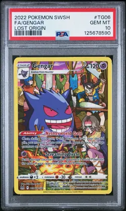 2022 POKEMON SWORD & SHIELD LOST ORIGIN #TG06 FULL ART/GENGAR PSA 10 - Image 1