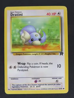 Dratini 53/82 Common Team Rocket Pokemon LP - Image 1