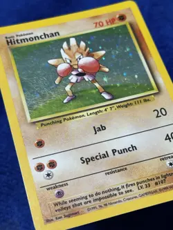 Hitmonchan 7/102 Base Set Unlimited - Holo Rare - WOTC -MP/HP-Pokemon Vintage #2 - Image 5