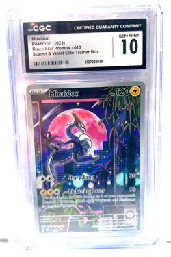 2023 POKEMON GEM MINT MIRAIDON BLACK STAR PROMO # 013 HOLO GRADE 10 AWESOME ! - Image 1