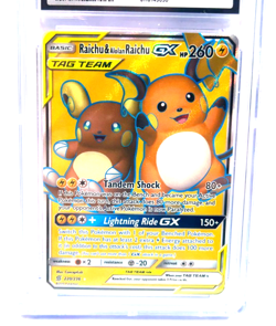 2019 POKEMON GEM MINT RAICHU & ALOLAN GX # 220/236 HOLO GRADE 10 AWESOME ! - Image 2
