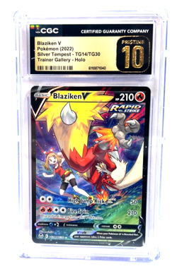 2022 POKEMON " PRISTINE " GRADE 10 ! BLAZIKEN V HOLO # TG14/TG30 AWESOME ! - Image 1