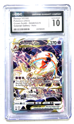 2023 POKEMON GEM MINT GRADE 10 # GG46/GG70 DEOXYS VSTAR AWESOME !!! - Image 1