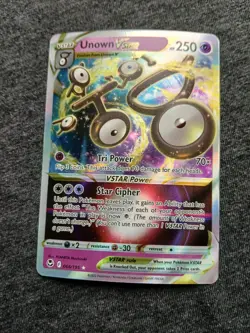 Pokemon TCG Unown VSTAR 066/195 Silver Tempest Holo Ultra Rare NM - Image 1