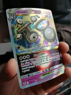 Pokemon TCG Unown VSTAR 066/195 Silver Tempest Holo Ultra Rare NM - Image 3