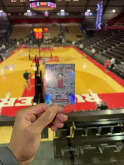 One Piece Monkey D. Luffy US College Basketball Card Rutgers In Hand Ships now - Image 1
