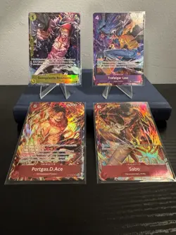 One Piece Illustration Box Vol 5 And 6 Promo Cards Ace Sabo Law Rosinante Tcg - Image 3