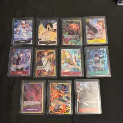 One piece tcg Sec & alt art lot 11 cards total All NM! Zoro Lucci Shanks - Image 1