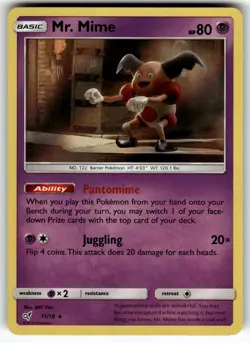 Mr. Mime 11/18 Detective Pikachu NM Pokemon Card TCG - Image 1