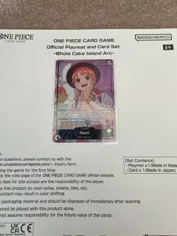 ONE PIECE Card Game Playmat & Promo Card Whole Cake Island Arc (EN) Nami BCF - Image 2