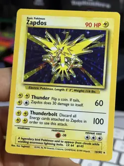 #2 Zapdos 16/102 Base Set 1999 Holo Rare WOTC Pokemon Card TCG - Image 4