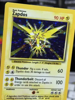 #2 Zapdos 16/102 Base Set 1999 Holo Rare WOTC Pokemon Card TCG - Image 5