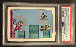 Super Mario Bros 2 Topps 1989 Nintendo Scratch-Off PSA 10 GEM MINT Card Screen 1 - Image 1