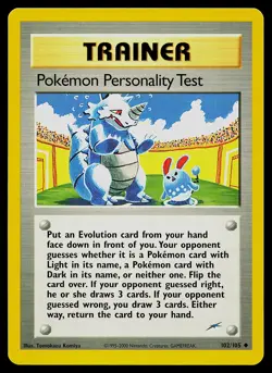Pokemon Card - Pokemon Personality Test Neo Destiny 102/105 Uncommon - Image 1