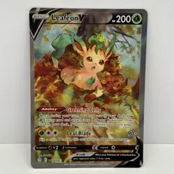 Pokemon Leafeon V Alternate Full Art 167/203 SWSH07 Holo Card - Image 1