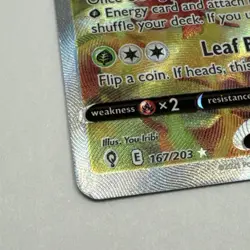 Pokemon Leafeon V Alternate Full Art 167/203 SWSH07 Holo Card - Image 5