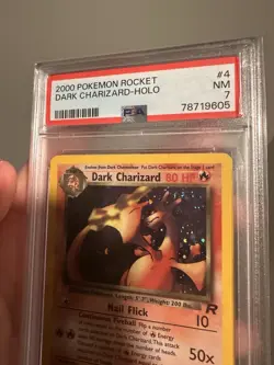 Pokemon Dark Charizard TCG Holo Rare Card 4/82 PSA 7 Team Rocket WOTC Unlimited - Image 4