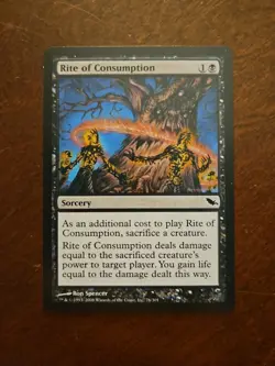 Rite of Consumption Shadowmoor NM Magic Gathering MtG Pauper Legacy Commander - Image 1
