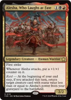 Alesha, Who Laughs at Fate (Regular, #115, NM) Foundations, MTG - Image 1