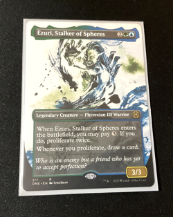 MTG Ezuri, Stalker of Spheres (Showcase) 317 - Phyrexia: All Will Be One (ONE) - Image 1