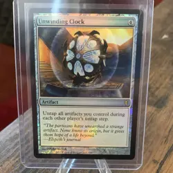 Magic: The Gathering Unwinding Clock Rare Colorless Artifact Foil New Phyrexia - Image 1