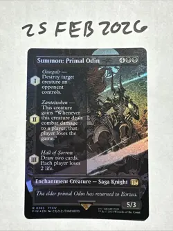 Summon: Primal Odin (Borderless) Final Fantasy Foil - Image 1