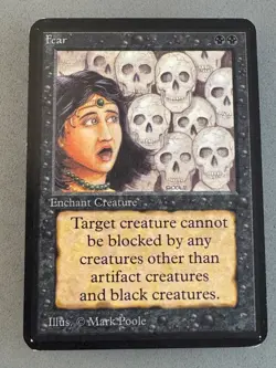 Fear MTG Alpha Edition—Lightly Played Excellent—Vintage Magic: the Gathering - Image 1