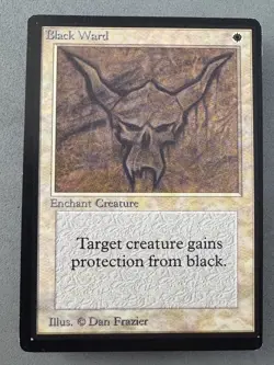 Black Ward MtG BETA—Lightly Played Excellent—Vintage Magic: the Gathering - Image 1