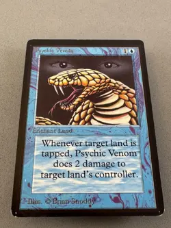 Psychic Venom MTG Limited Edition Beta—LP EX—Vintage Magic The Gathering - Image 3