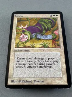 Karma MTG Limited Edition Alpha—Lightly Played EX—Vintage Magic the Gathering - Image 3