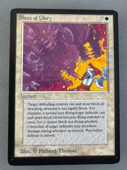 Blaze of Glory MtG Beta—Lightly Played EX—Vintage Magic—RESERVE LIST - Image 1
