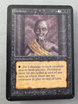 Pestilence MtG ALPHA— Moderately Played Very Good+—Vintage Magic the Gathering - Image 1