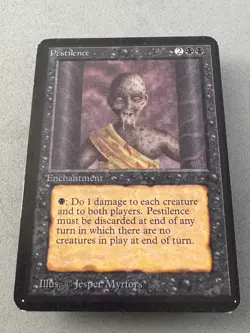 Pestilence MtG ALPHA— Moderately Played Very Good+—Vintage Magic the Gathering - Image 3