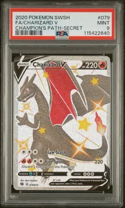 Pokemon TCG Charizard v Full Art 79/73 Secret Ultra Rare Card Champions Path - Image 1