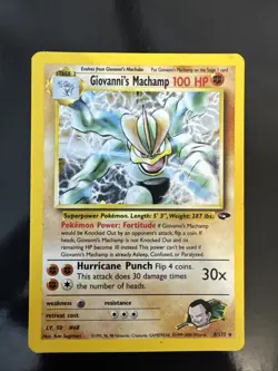 Pokemon TCG Giovanni's Machamp Gym Challenge MP 6/132 - Image 1