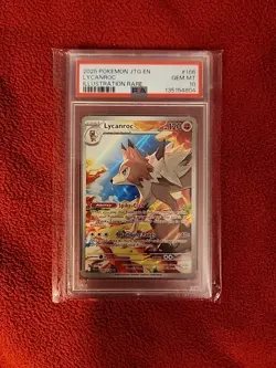 Pokemon Lycanroc 2025 Journey Together #166 Illustration Rare PSA 10 - Image 1